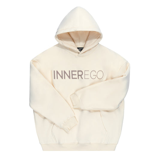 Embossed Oversized Hoodie - Inner Crème