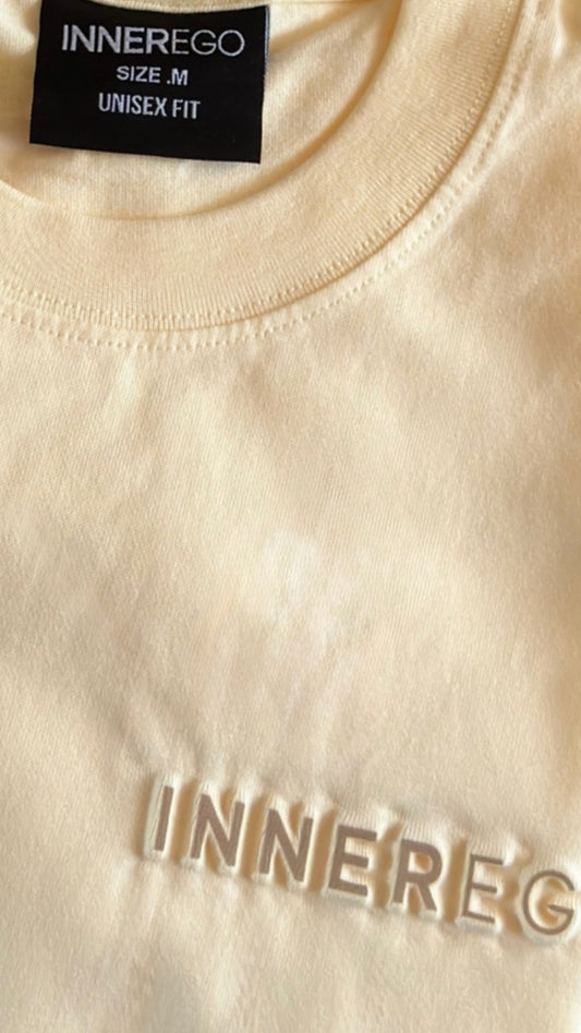 Black embossed regular fit t-shirt - Inner Noir premium streetwear INNER EGO